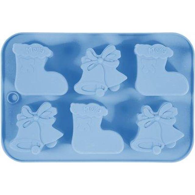 Billede af Creotime Silikoneform, hulstr. 60x75 mm, 12,5 ml, lyseblå, julestrømper- og klo